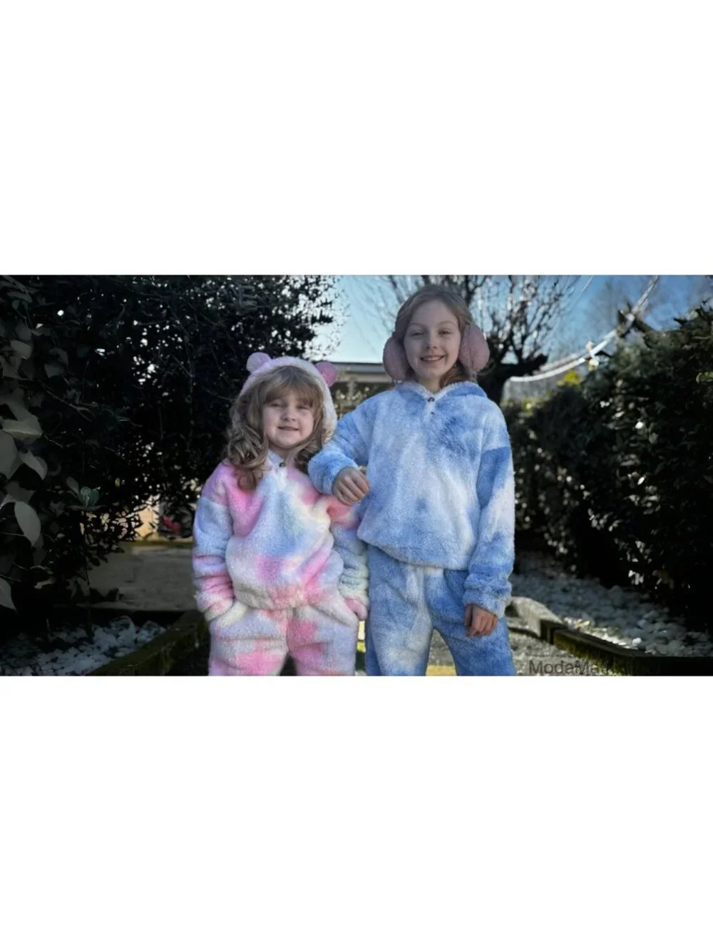 Girls 2 Piece Fuzzy Sweatsuit Set - Fleece Hoodie & Jogger Pants - Winter